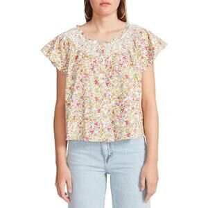 BB Dakota Steve Madden Fleetwood Flutter Floral Top Size Medium